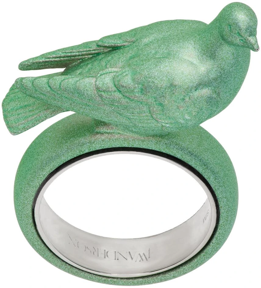 JW Anderson Green Pigeon Ring 1