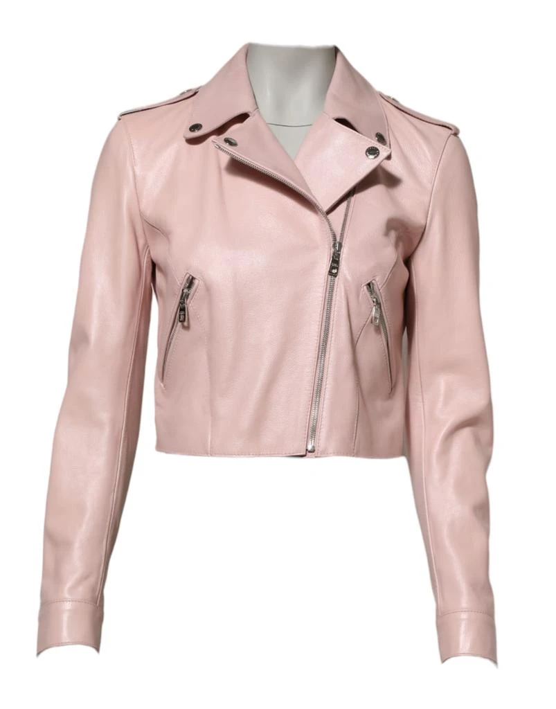 Dolce 
Gabbana Collar Leather Women Biker Women
s Jacket