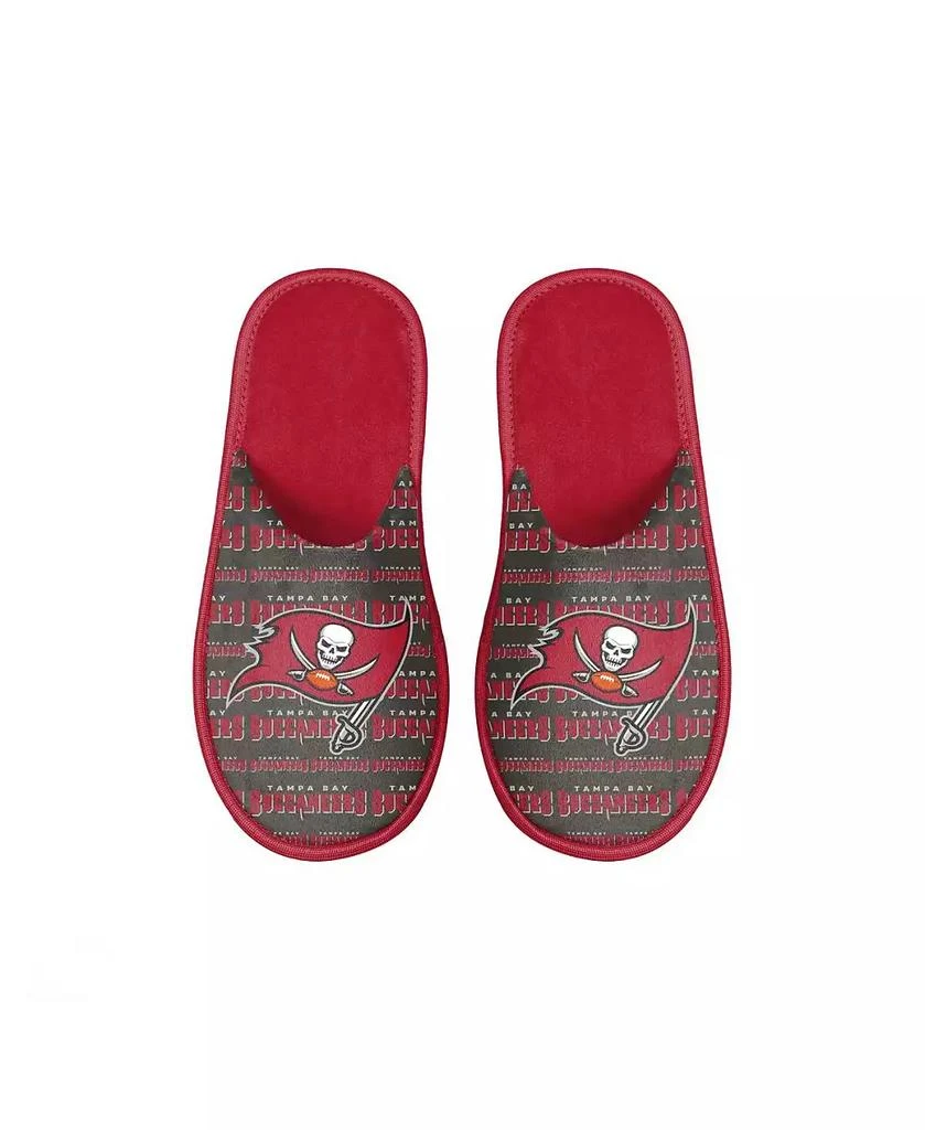 FOCO Youth Boys and Girls Tampa Bay Buccaneers Scuff Wordmark Slide Slippers