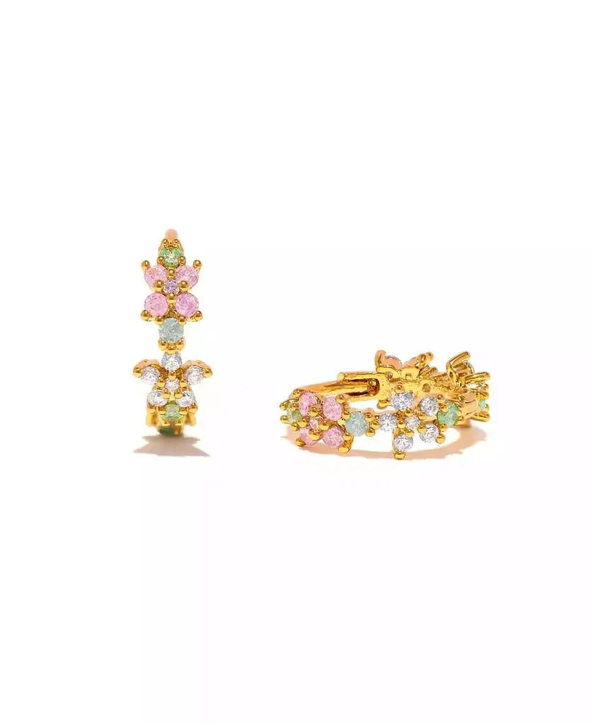Girls Crew Crystal Pastel Star Huggie Hoops