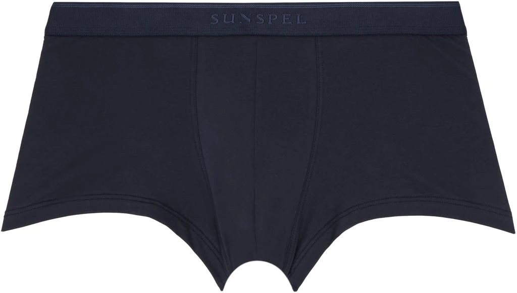 Sunspel Three-Pack Navy Stretch Cotton Boxer Briefs 2