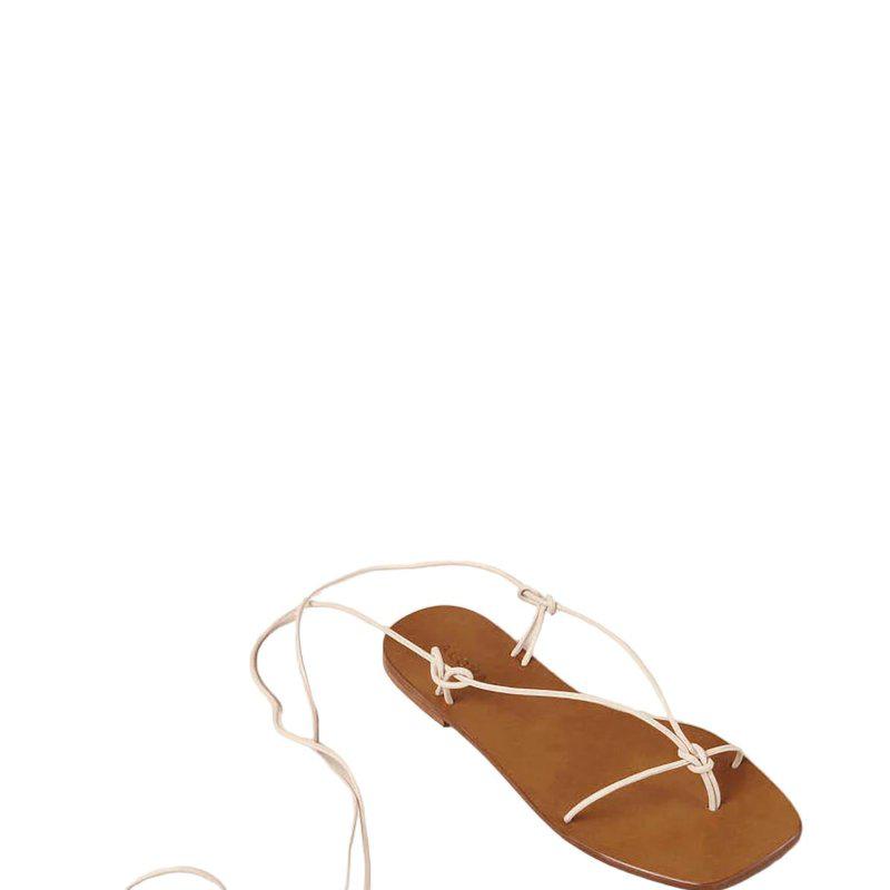 ALOHAS Women's Misty Wrap Up Sandal In Cream