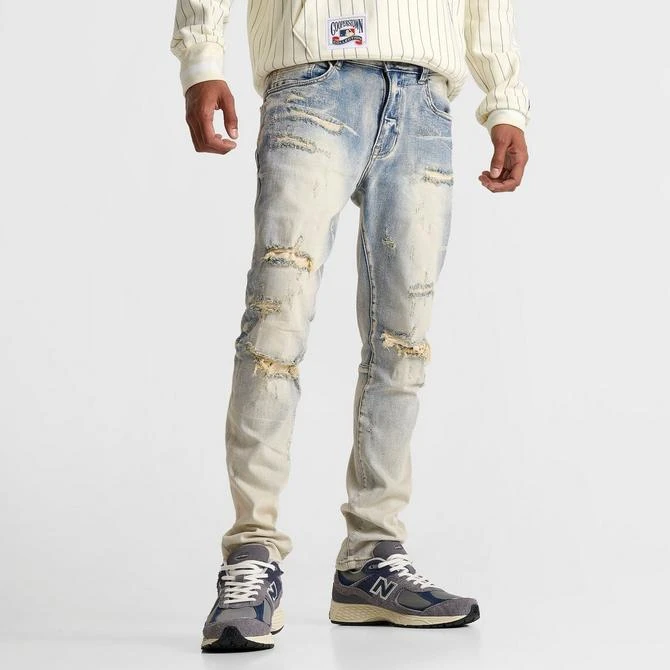 Smoke Rise Men's Smoke Rise Slim Ripped Denim Jeans 3