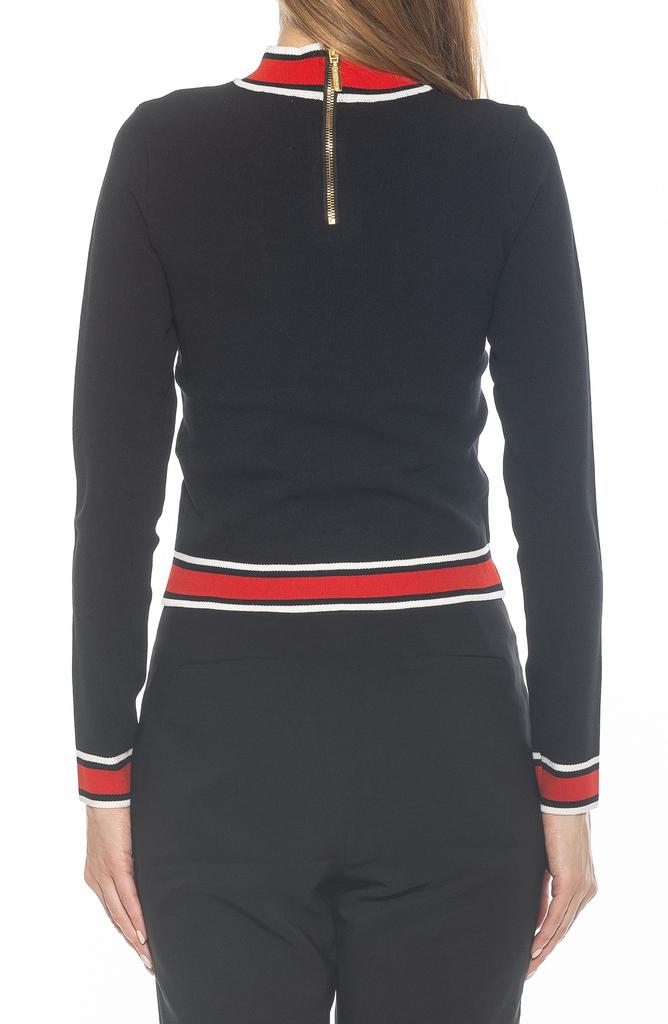 ALEXIA ADMOR Kiley Stripe Crop Sweater