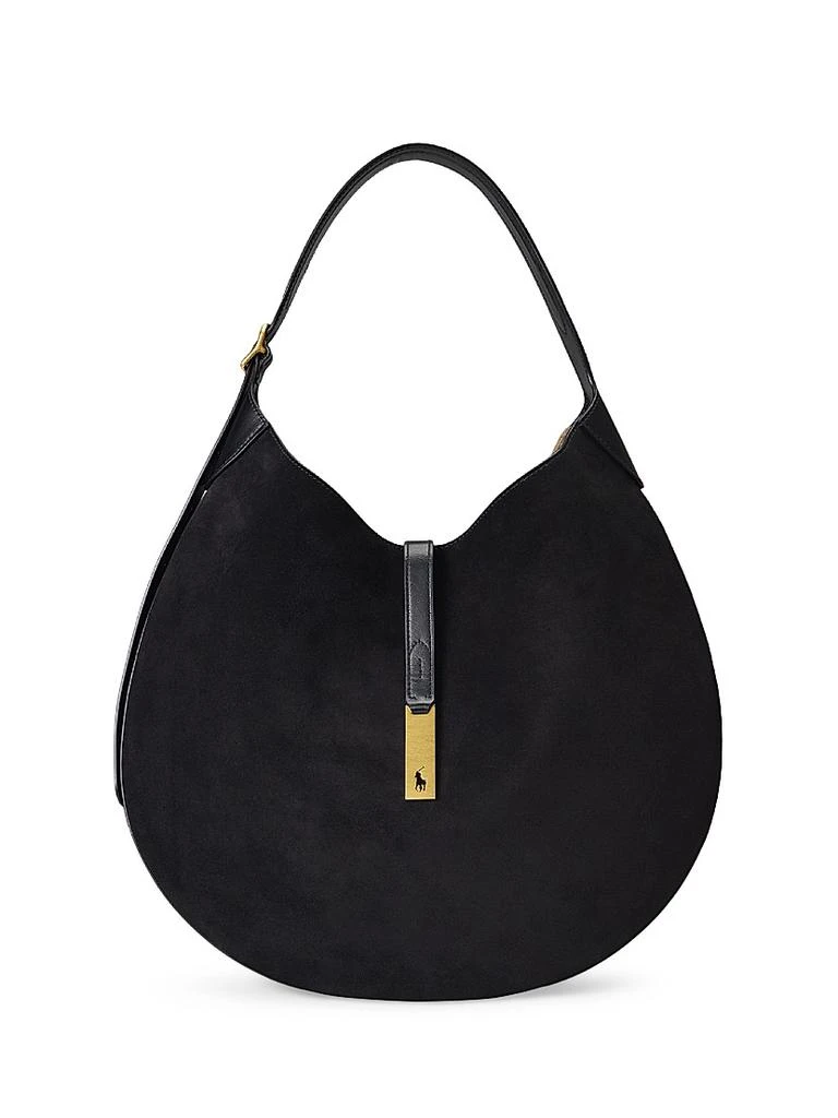 Ralph Lauren Polo ID Suede Shoulder Bag 1