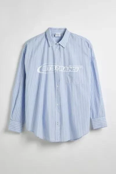 iets frans iets frans… Clean Stripe Long Sleeve Button-Down Shirt 1