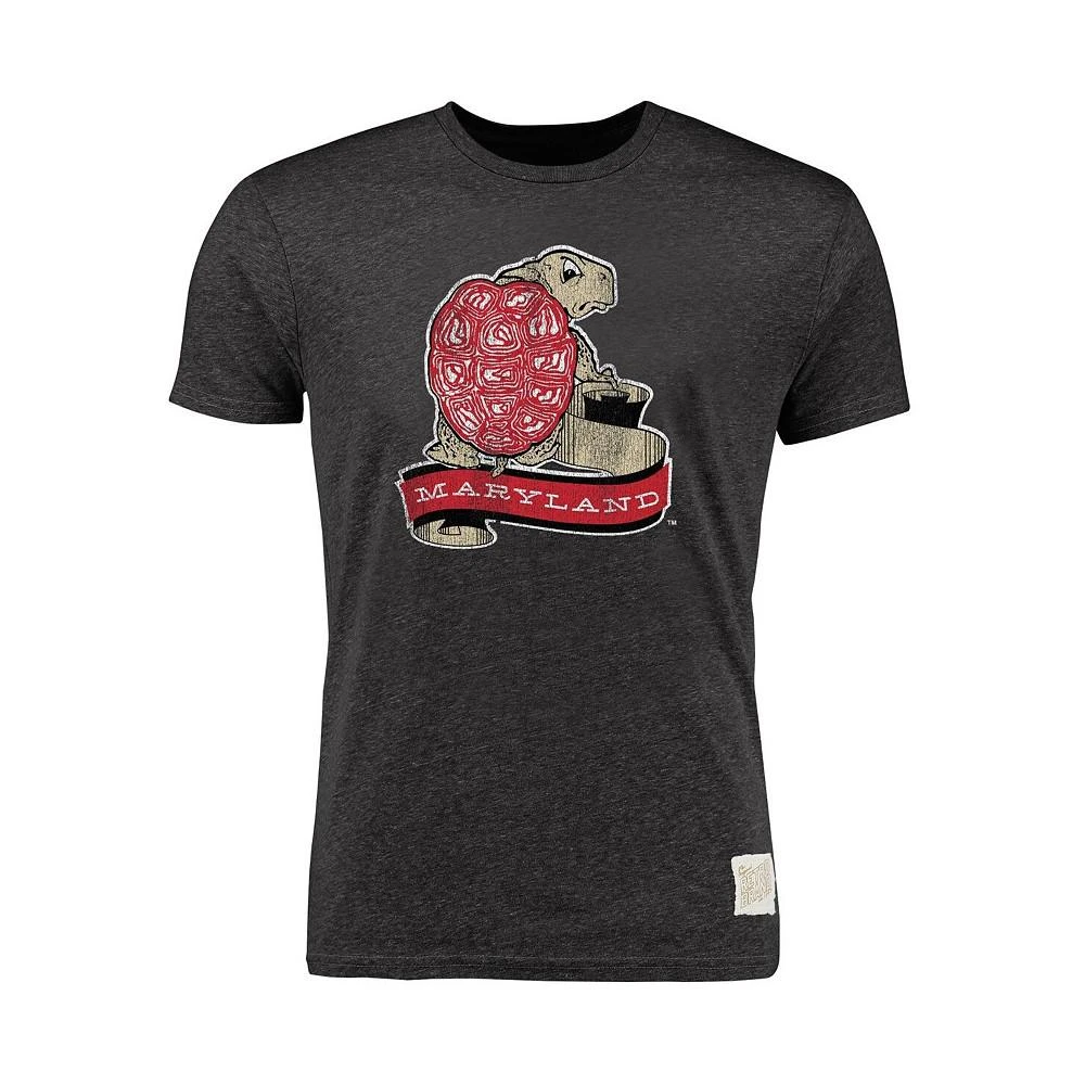 Original Retro Brand Men's Heather Black Maryland Terrapins Vintage-Inspired Tri-Blend T-shirt