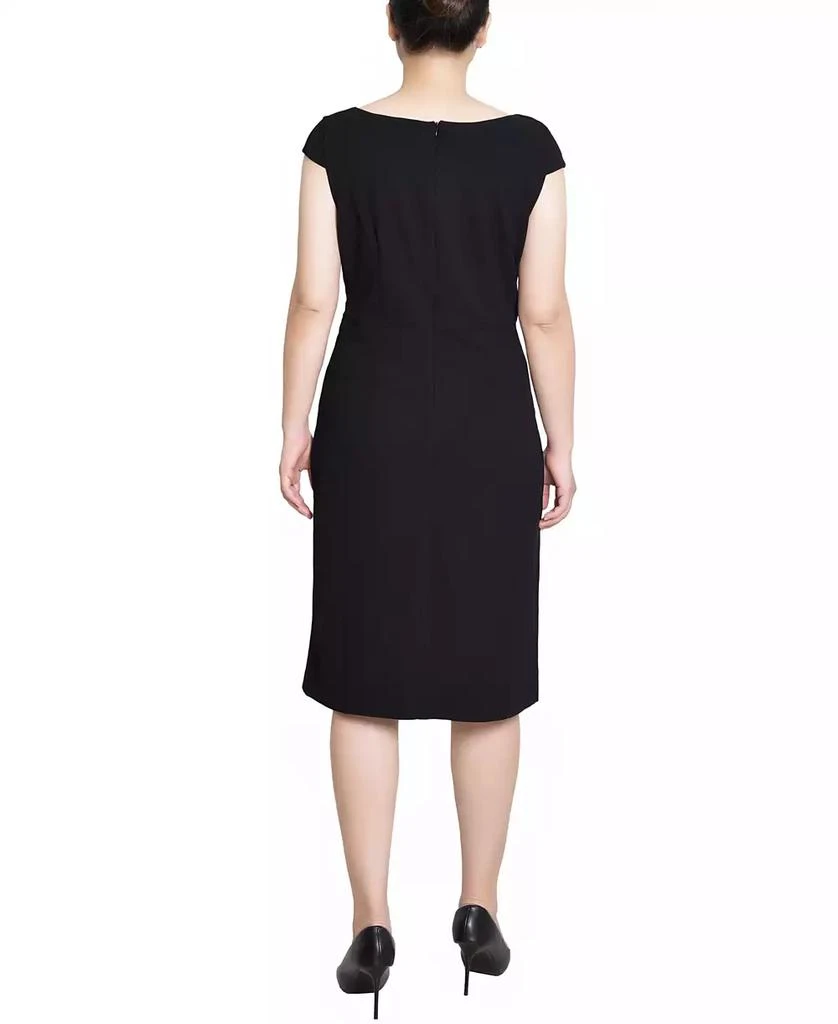 NY Collection Petite Cap Sleeve Exposed Zipper Dress 2