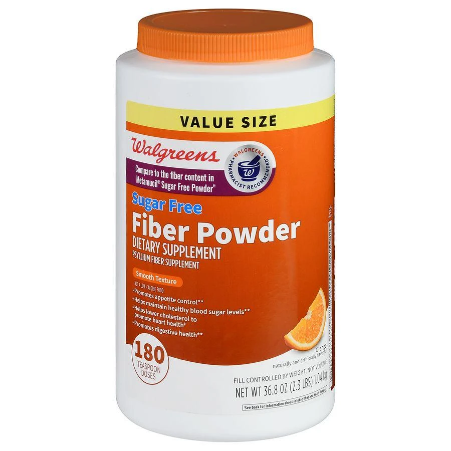 Walgreens Sugar Free Fiber Powder Orange