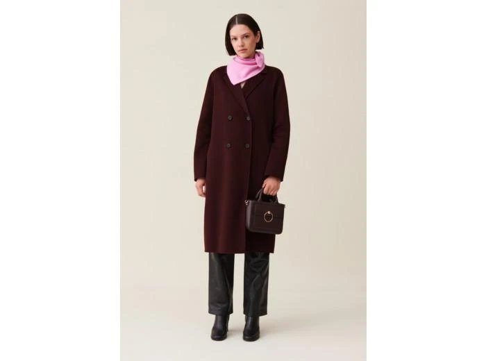 Claudie Pierlot Manteau Oversize Avec Ceinture Manteau Laine