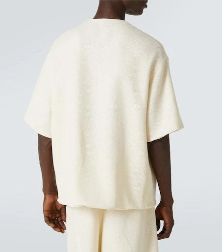 Jil Sander Zip-detail cotton-blend jersey T-shirt 4