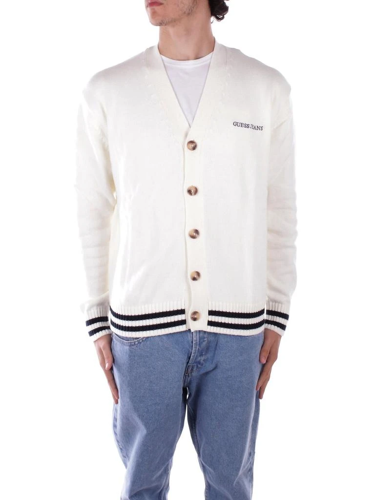 GUESS Guess Logo Embroidered Varsity Cardigan 1