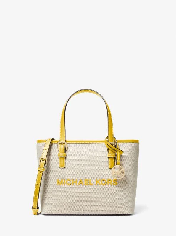 michael_kors Jet Set Travel Extra-Small Canvas Top-Zip Tote Bag 1