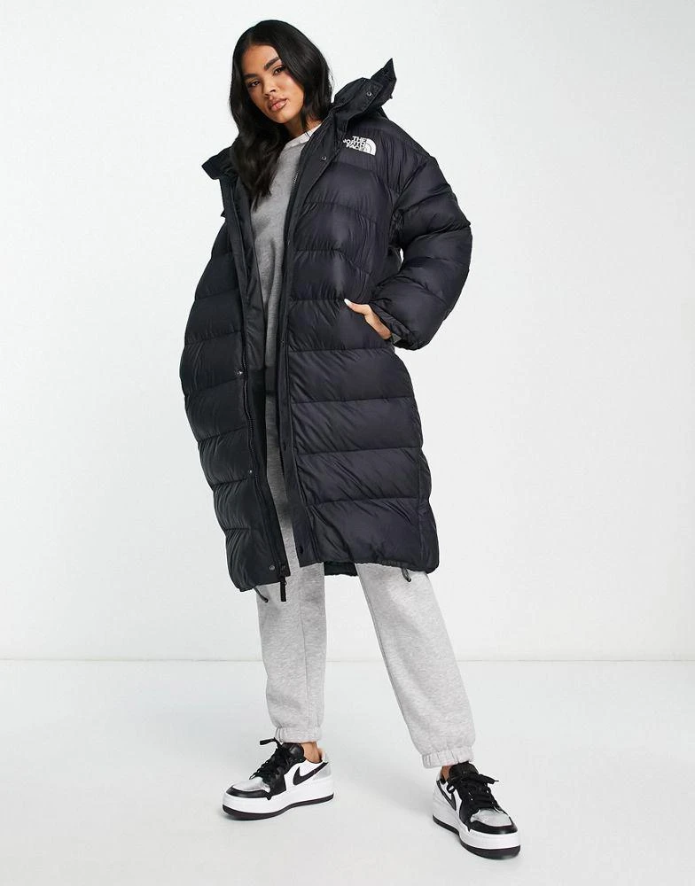 The North Face The North Face Acamarachi oversized long puffer coat in black Exclusive at ASOS 1