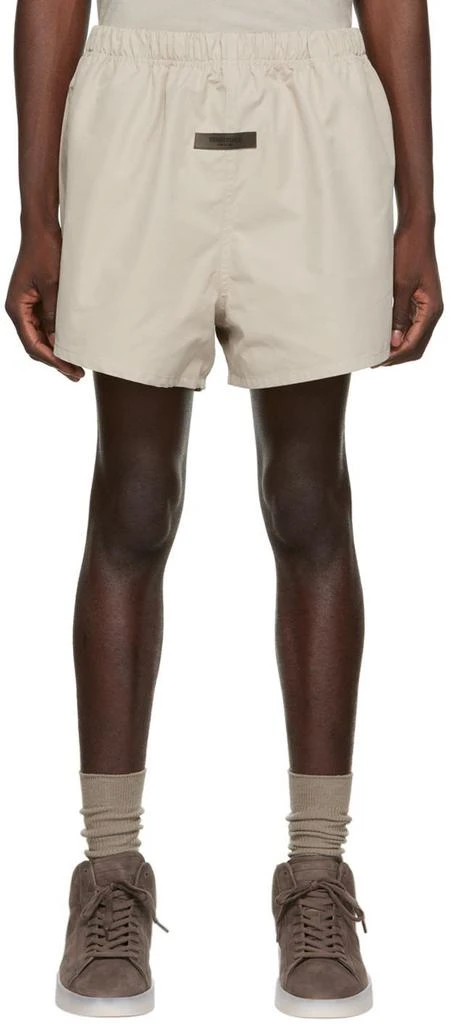 Essentials Gray Cotton Shorts 1