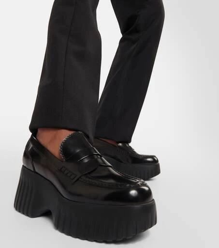 hogan H-Stripes wedge leather loafers 4