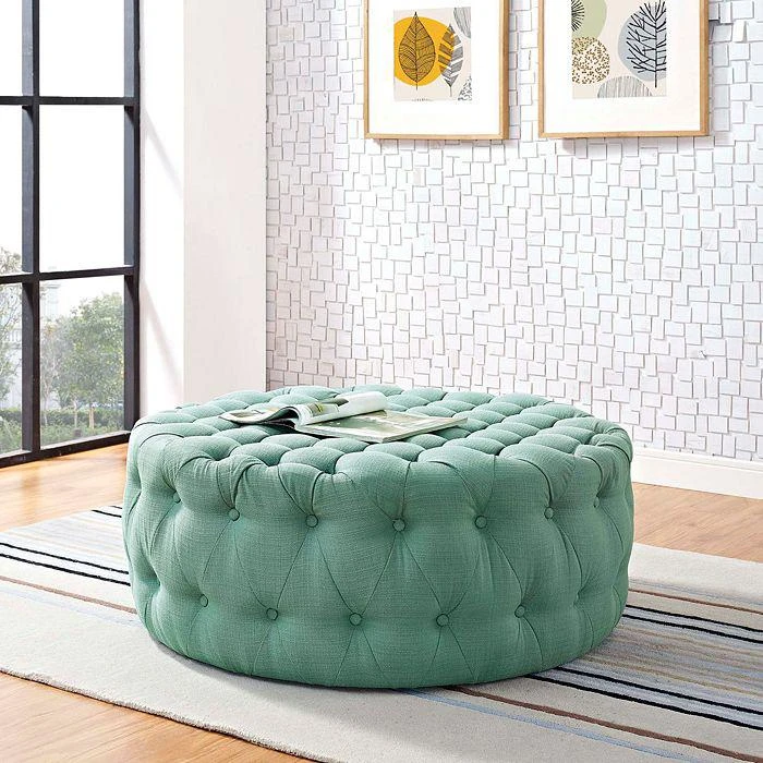 Modway Amour Upholstered Fabric Ottoman 5