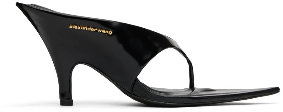 サンダル・ミュール Alexander Wang Pointed Toe Flat Sandals Alexander Wang Black Irina Pointy Toe Heeled Sandals - Shoes