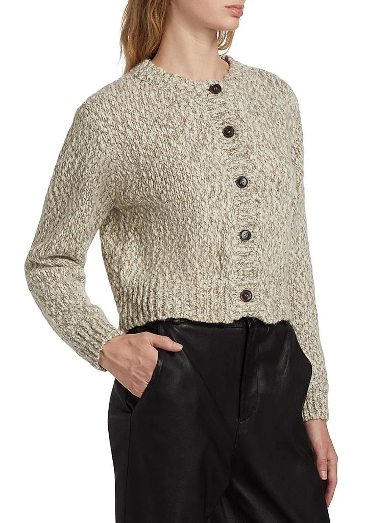 FRAME Marl Wool-Alpaca Cardigan 4