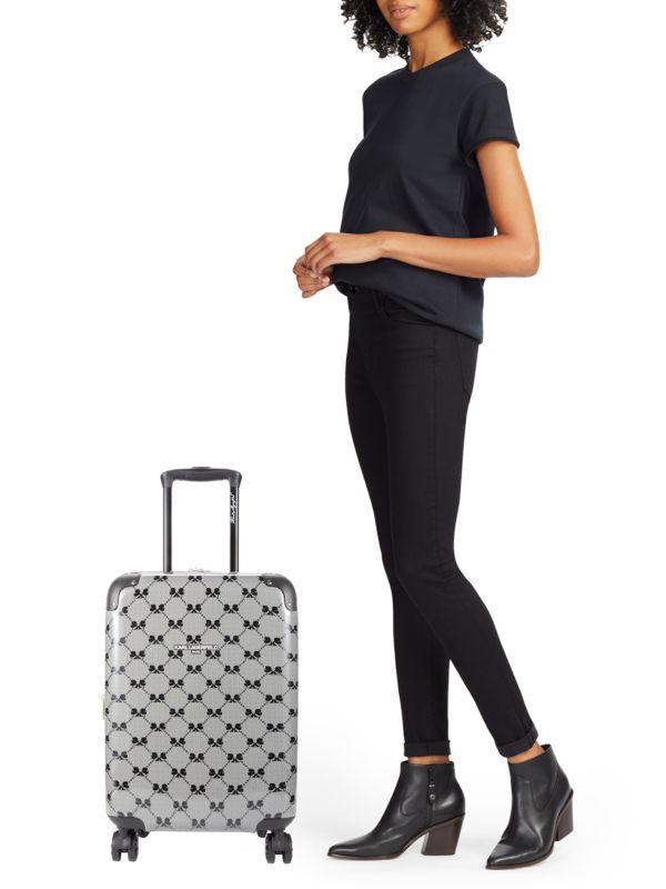 Karl Lagerfeld Paris 20 Inch Diamond Monogram Spinner Suitcase