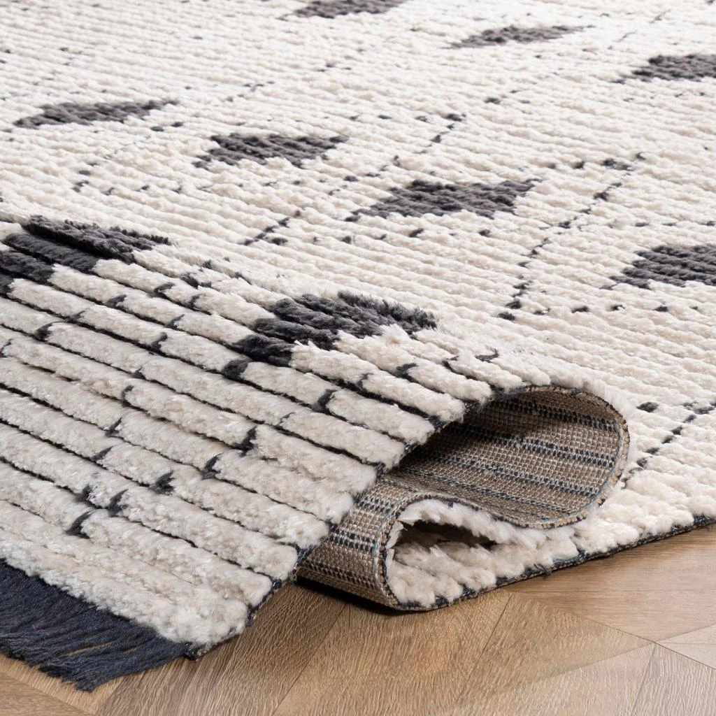 nuLOOM Joanna Diamond Trellis Soft Shag Fringe Area Rug 6