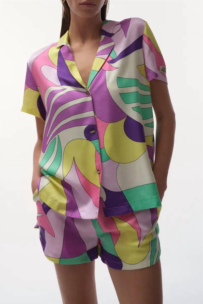 LOVE STORIES Love Stories - Bridget/brad Pucci Abstract Style Pj Short Set