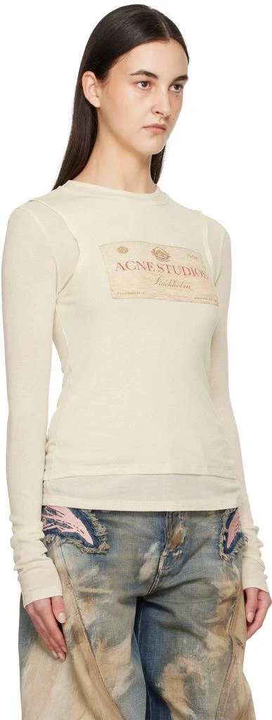 Acne Studios Beige Double-layered Long Sleeve T-shirt 2