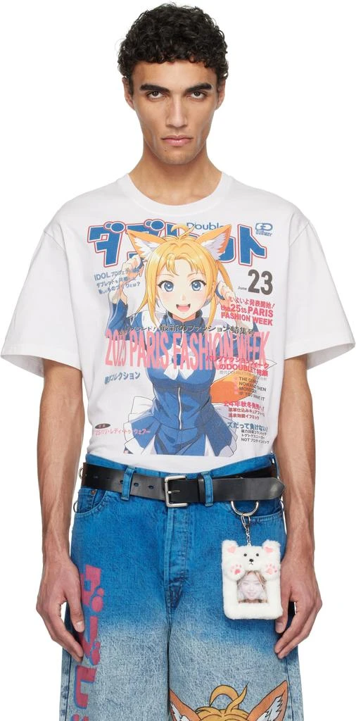 doublet White Fox Anime Print T-shirt 1