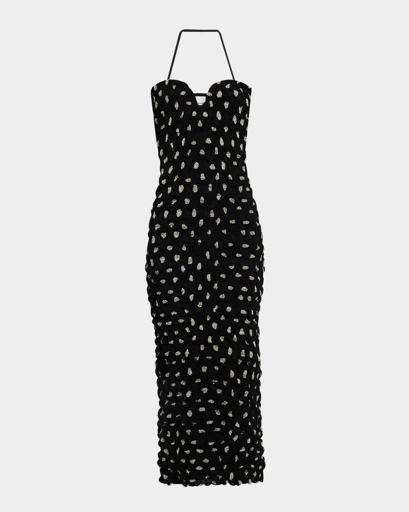 Nanushka Haylen Seersucker Chiffon Halter Midi Dress - Dresses & Skirts -  Free Shipping - BeyondStyle