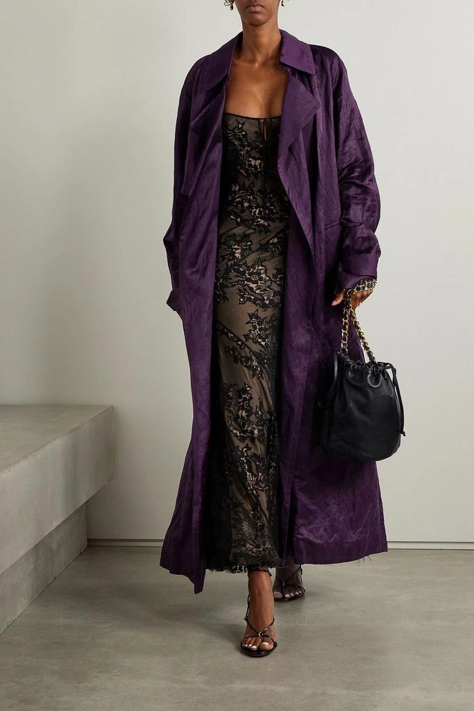 Jason Wu Crinkled-sateen trench coat 2