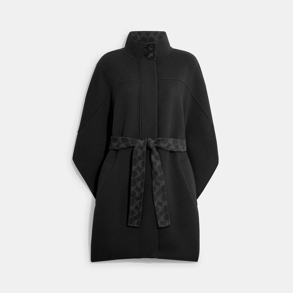 Coach Double Face Wool Cape 1