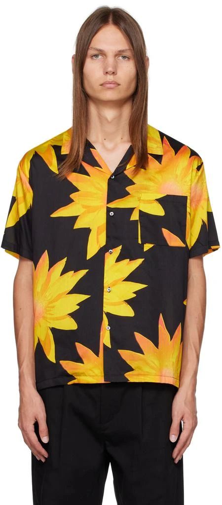 Double Rainbouu Black & Orange Printed Shirt 1