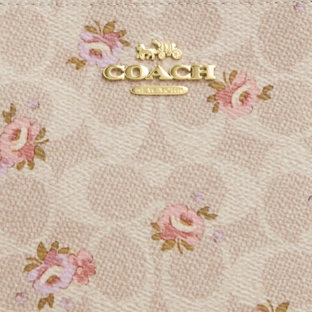 Coach Large Corner Zip Wristlet In Signature Canvas 3