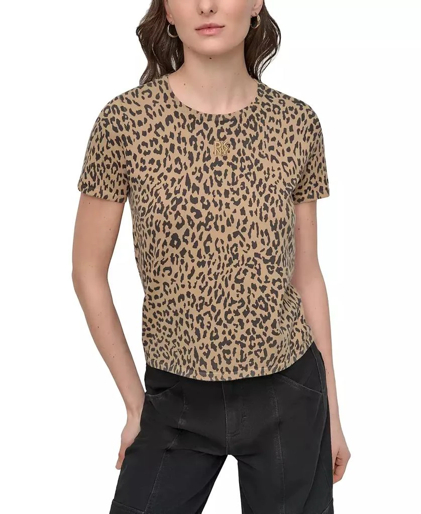 DKNY Petite Animal Print Short-Sleeve T-Shirt 1