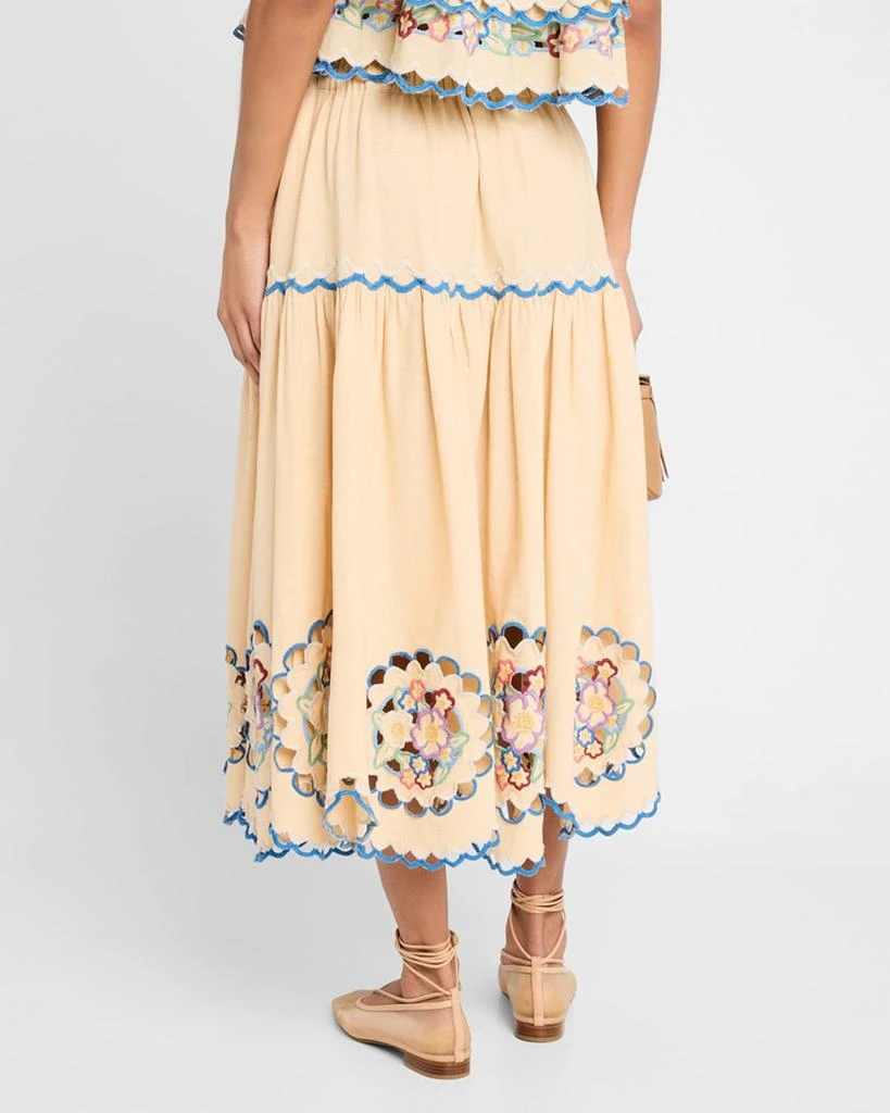 Sea Melinda Embroidered Midi Skirt 3