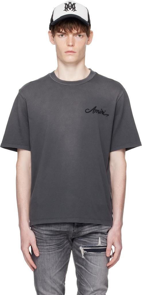 【AMIRI】ミュージックレコード Tシャツ AMIRI Music Record Cotton Crewneck T-Shirt - T-Shirts - Free