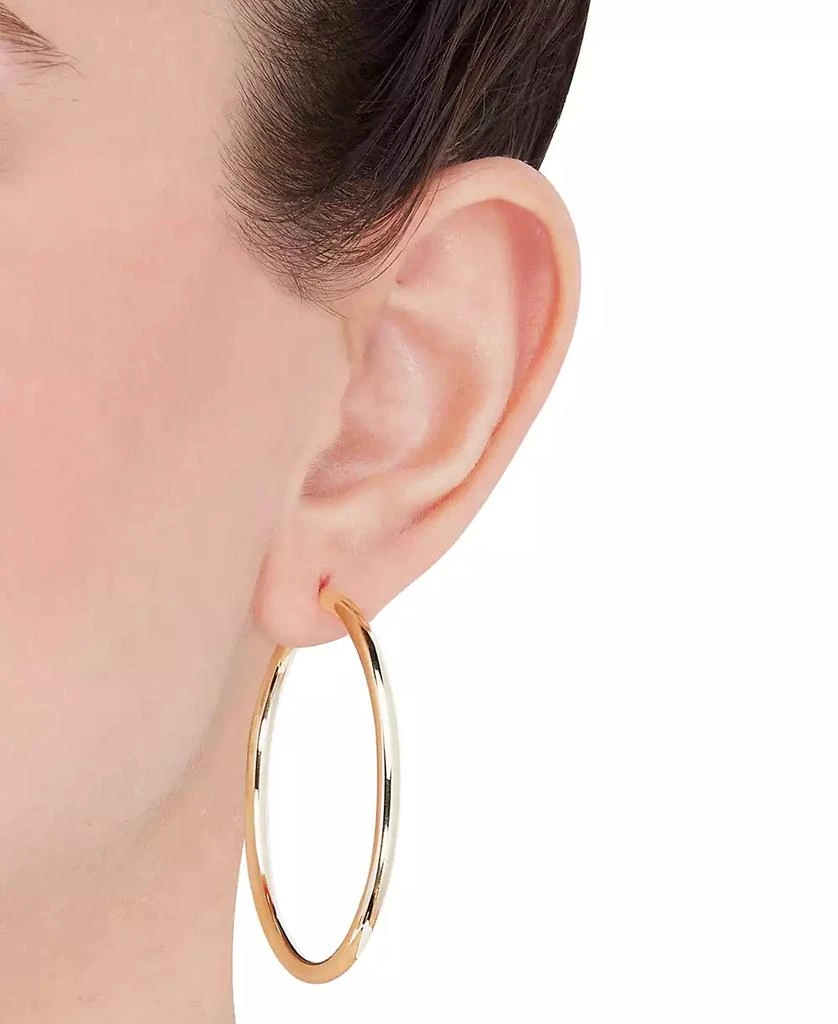 Macy's Polished Thin Tube Hoop Earrings (3mm) in 14k Gold (18mm) 2