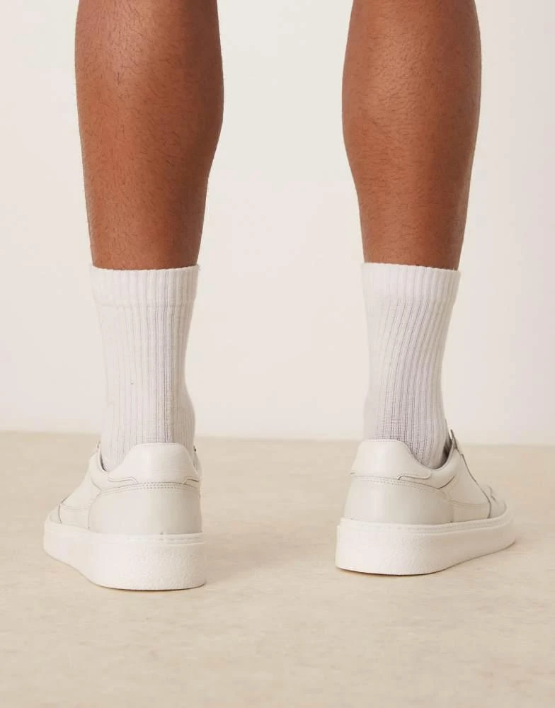 ASOS ASOS DESIGN white trainers in leather 5