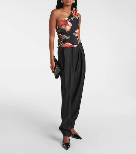 Magda Butrym Floral ruched one-shoulder top 2
