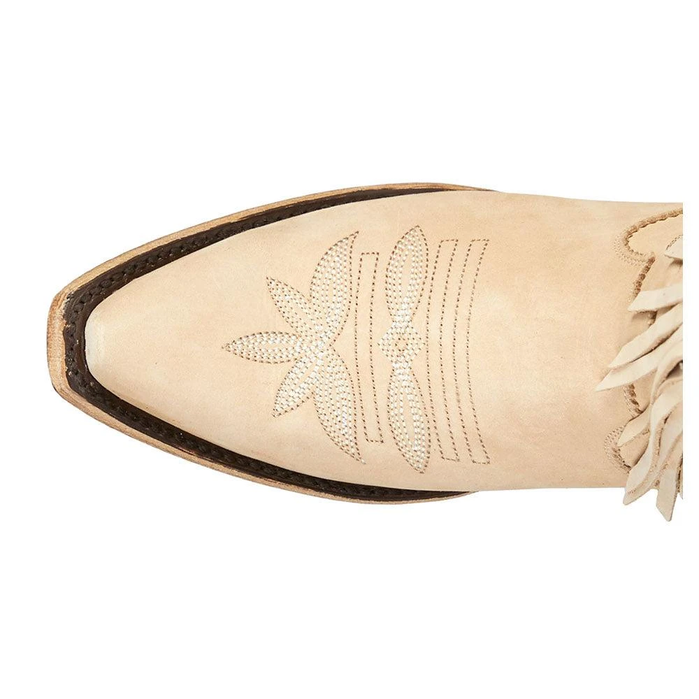 LANE Senita Falls Fringe Embroidered Snip Toe Cowboy Boots 4