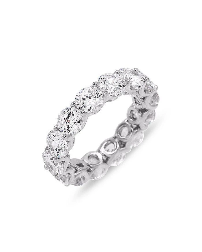 ADINAS JEWELS Cubic Zirconia Eternity Band Ring in Sterling Silver 1