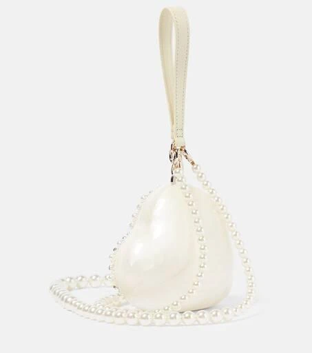 Simone Rocha Heart faux pearl-embellished clutch 4