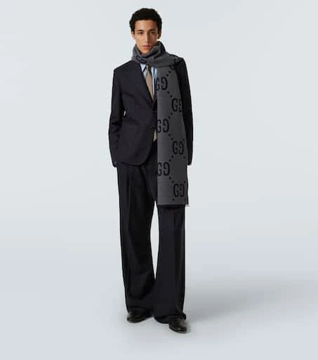 Gucci GG jacquard wool-silk scarf 4