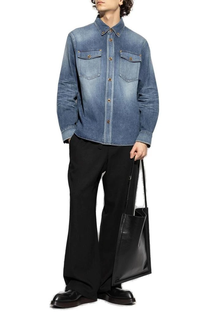 Versace Versace Button-Up Denim Overshirt 4