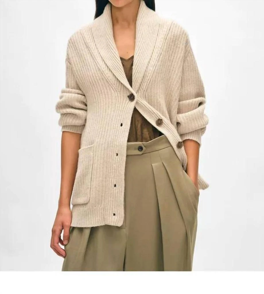 White + Warren White + Warren - Cashmere Blend Marl Coatigan 1