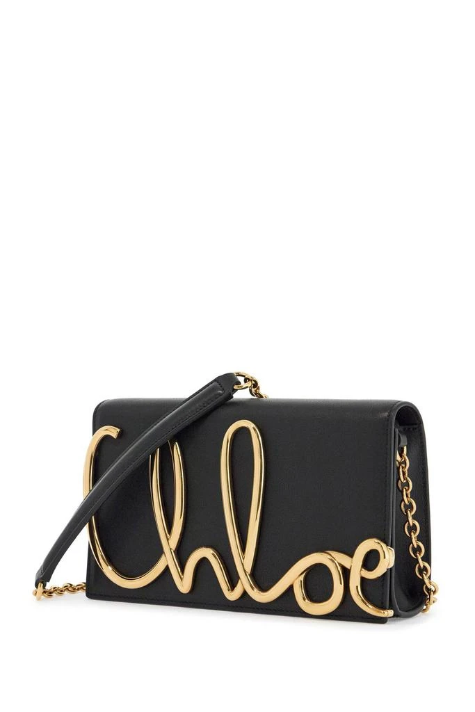 Chloé black leather bag with chain shoulder strap 3