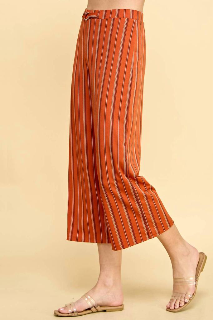 Bebop Bebop - High Waist Cropped Striped Pants