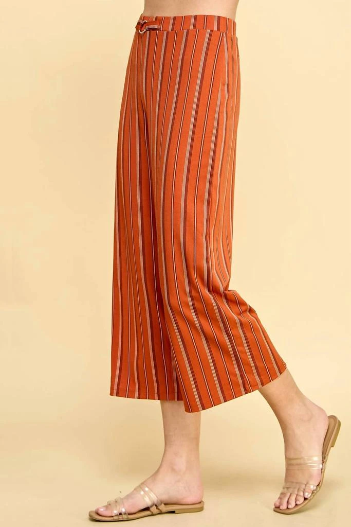 Bebop Bebop - High Waist Cropped Striped Pants 2