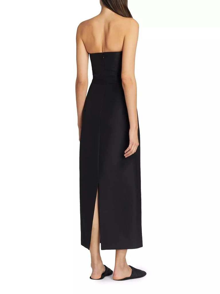 The Row Ward Wool-Silk Strapless Maxi Dress 5