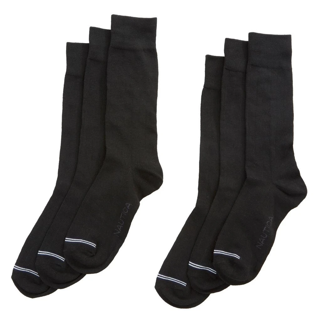 Nautica Nautica Mens Solid Ribbed Dress Socks, 5-Pack 1